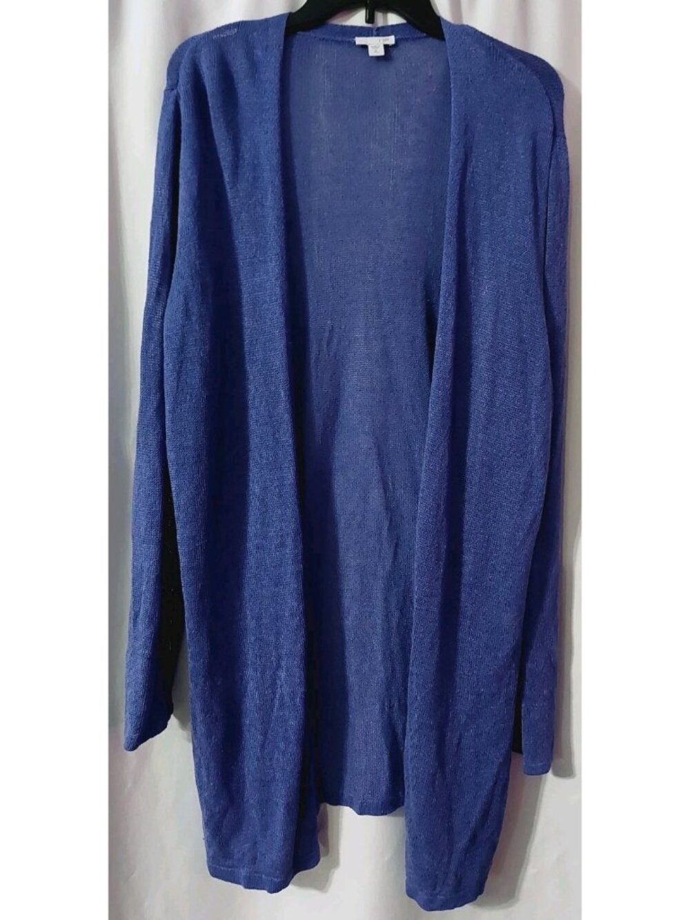 J. Jill Womens Cardigan Size XL Purple Duster Open Front Sweater Length 36"